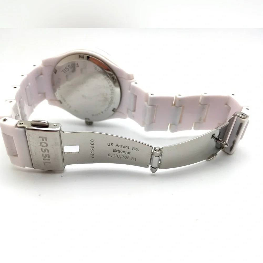 Fossil Stella ES1967 White Diamond Resin Watch